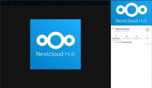NextCloud pokazuje szczegóły dot. plików